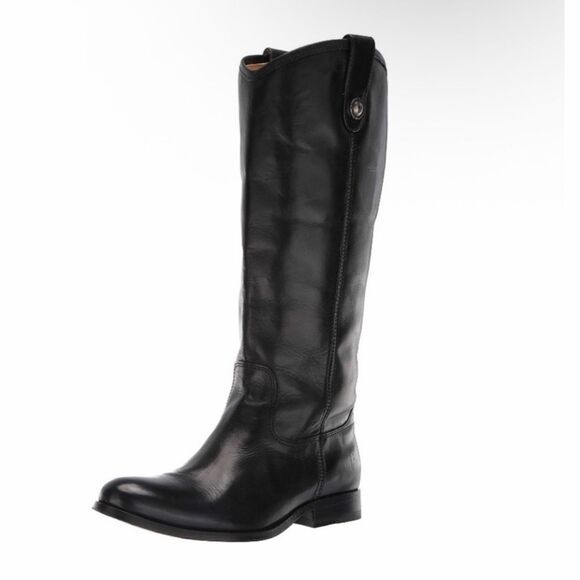 Frye Melissa Button Leather Riding Slip On Mid Calf Boots 77167 Women’s Size 6 - Picture 1 of 16